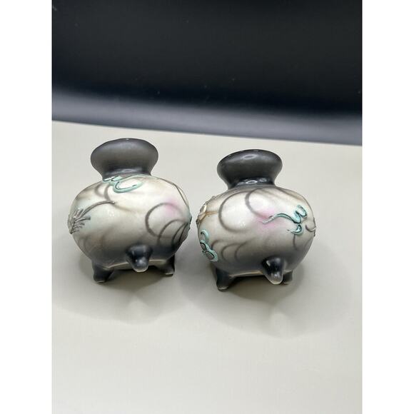 Vintage Japan Moriage Dragonware Porcelain Salt & Pepper Shakers New - Picture 3 of 9
